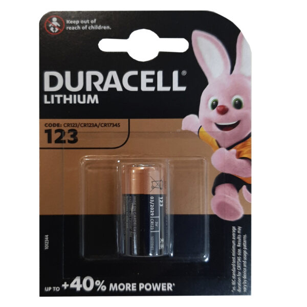 Pile au lithium haute puissance Duracell CR123 3V pour Shelly H&T et Flood – Image 2