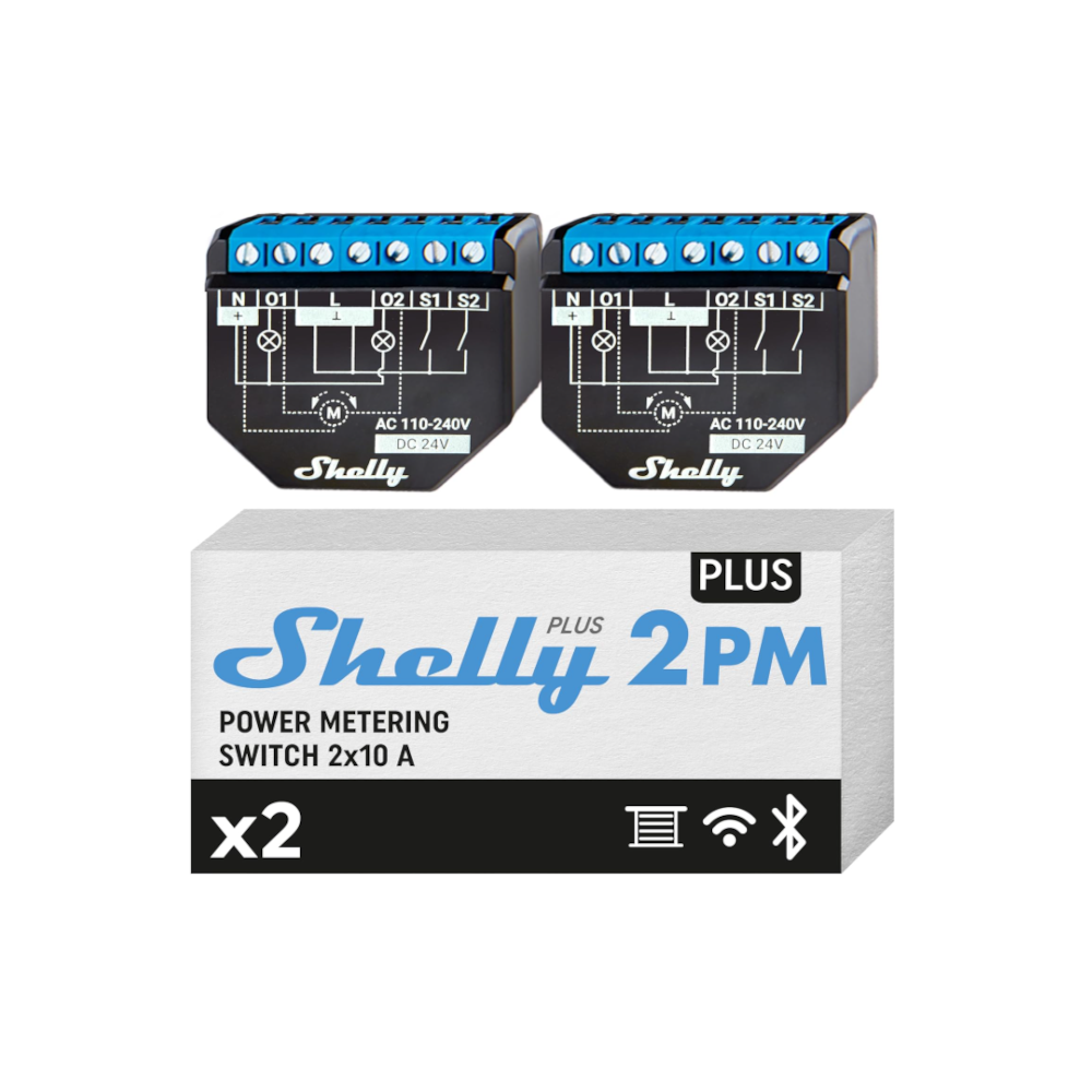 Shelly Plus 2PM Pack de 2 pièces